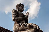 Chiang Mai - The Wat Phan Tao temple, detail of the entrance of the Wihan. 